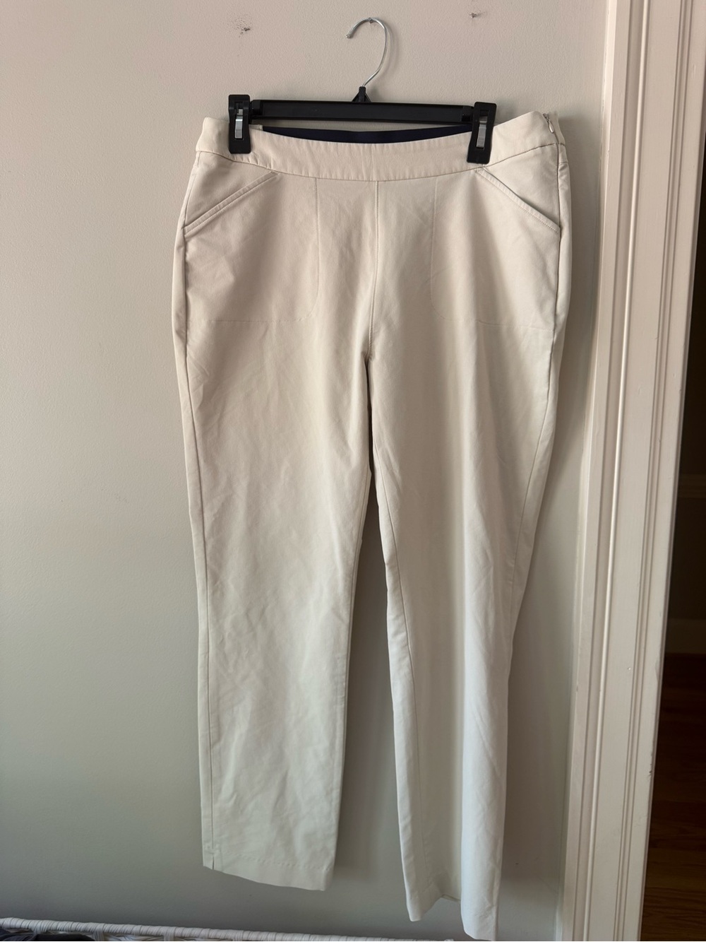 Peter Millar Womens Pants Size 14 Cream side zip Dynamite Technical performance